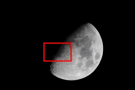 『月（月齢9.3）拡大撮影3』(2022年2月10日)