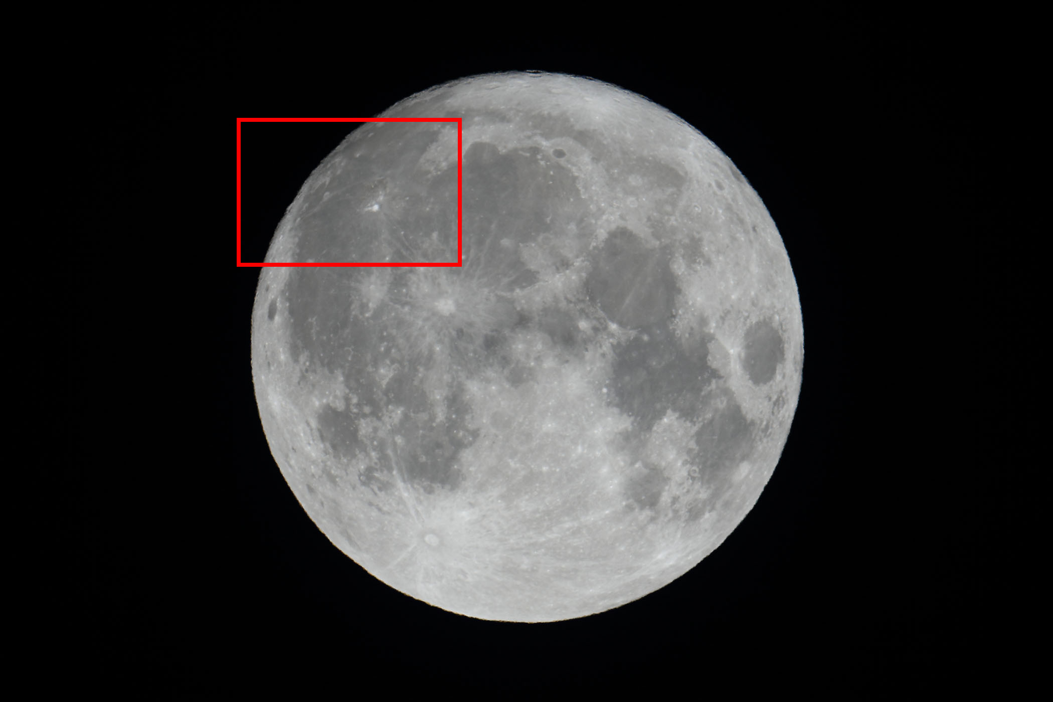 『月（月齢14.7）アリスタルコス付近の位置』(2023年8月1日)