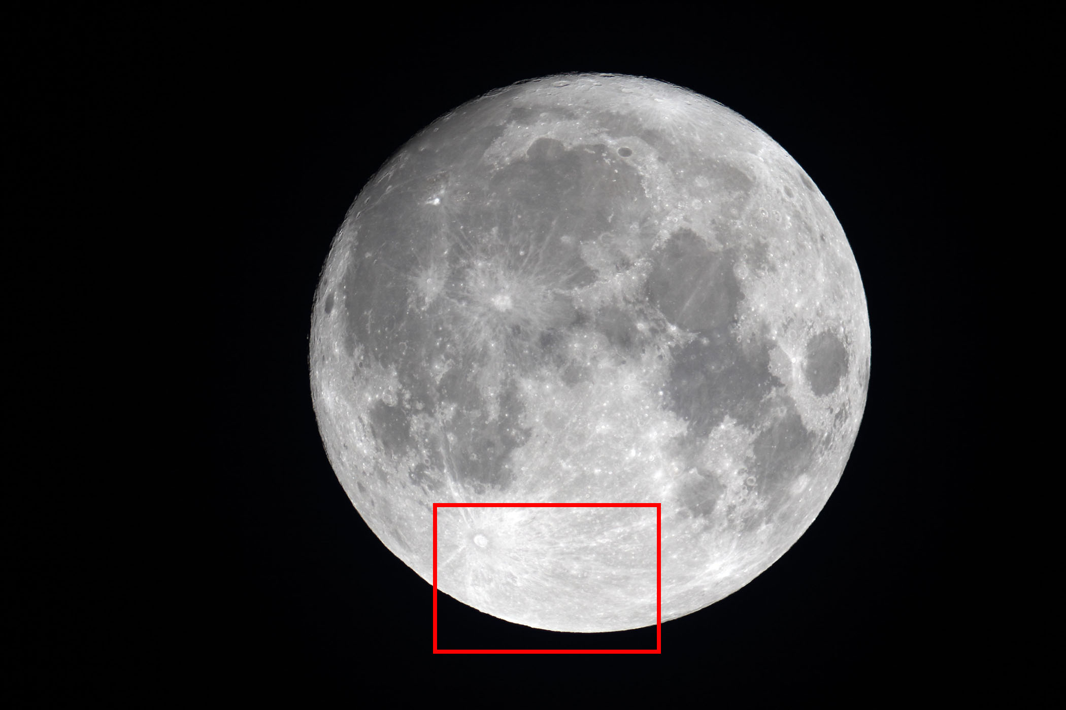 『月（月齢14.1）ティコ付近の位置』(2023年8月30日)