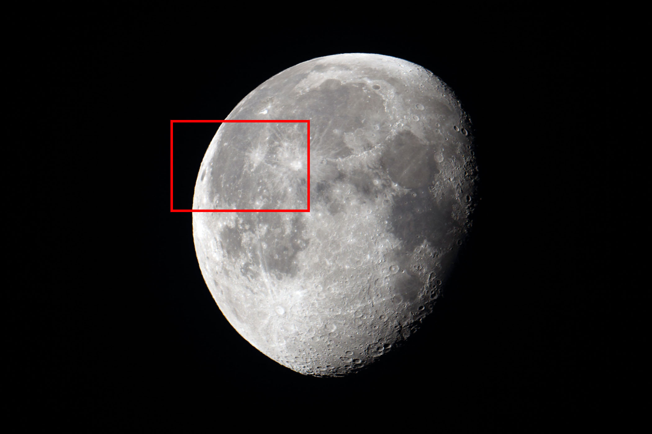 『月（月齢18.1）グリマルディ・ケプラー付近の位置』(2023年9月3日)
