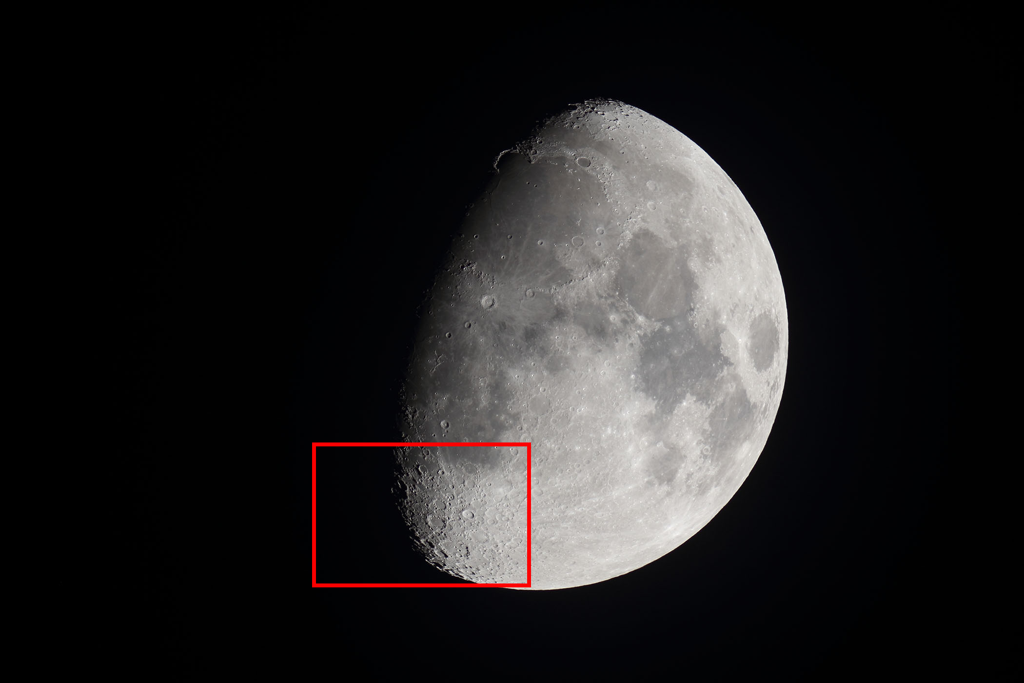 『月(月齢10.7)ティコ・クラヴィウス付近』(2025年10月2日)