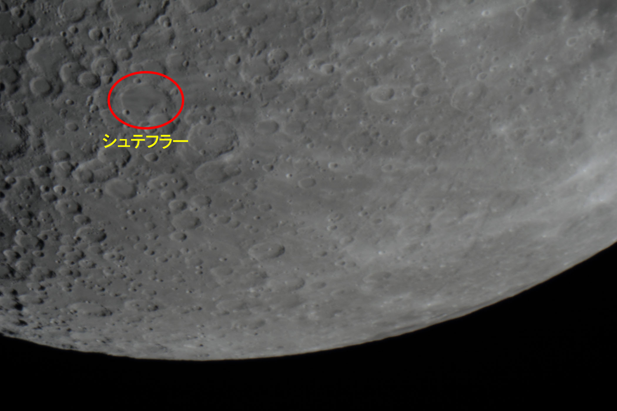 『月(月齢9.2)シュテフラー付近』(2025年11月29)