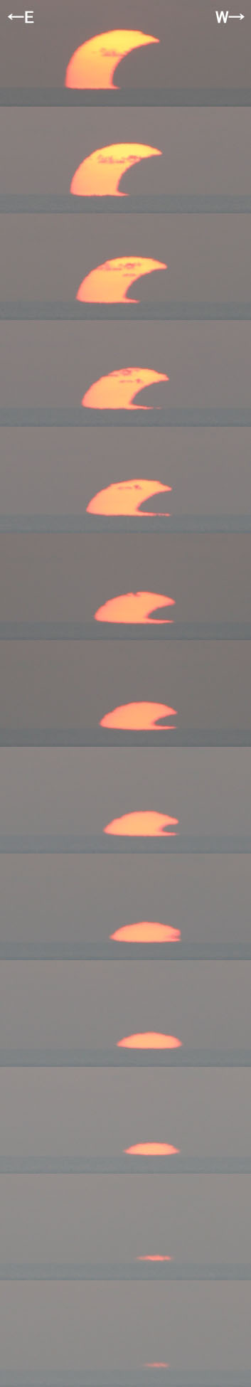 2010.1.15 与論島の部分日食連続画像2