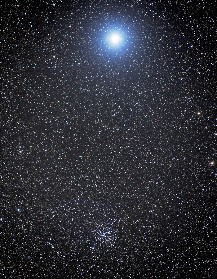 シリウスとM41散開星団