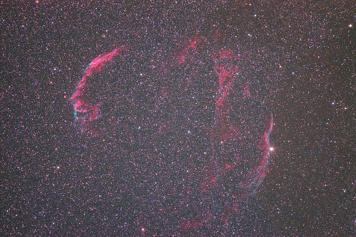 網状星雲 NGC6992-5,NGC6960