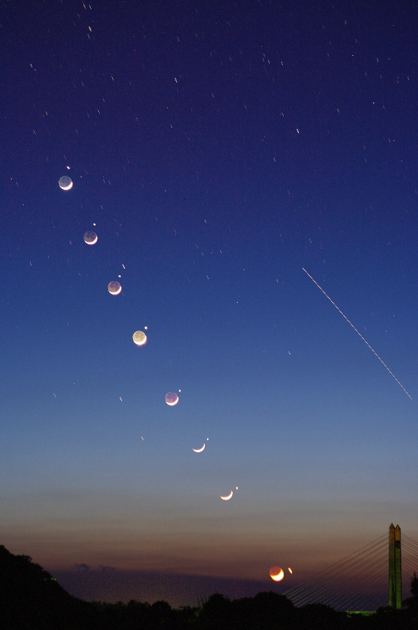2010.5.16 金星と月の接近およびＩＳＳの軌跡