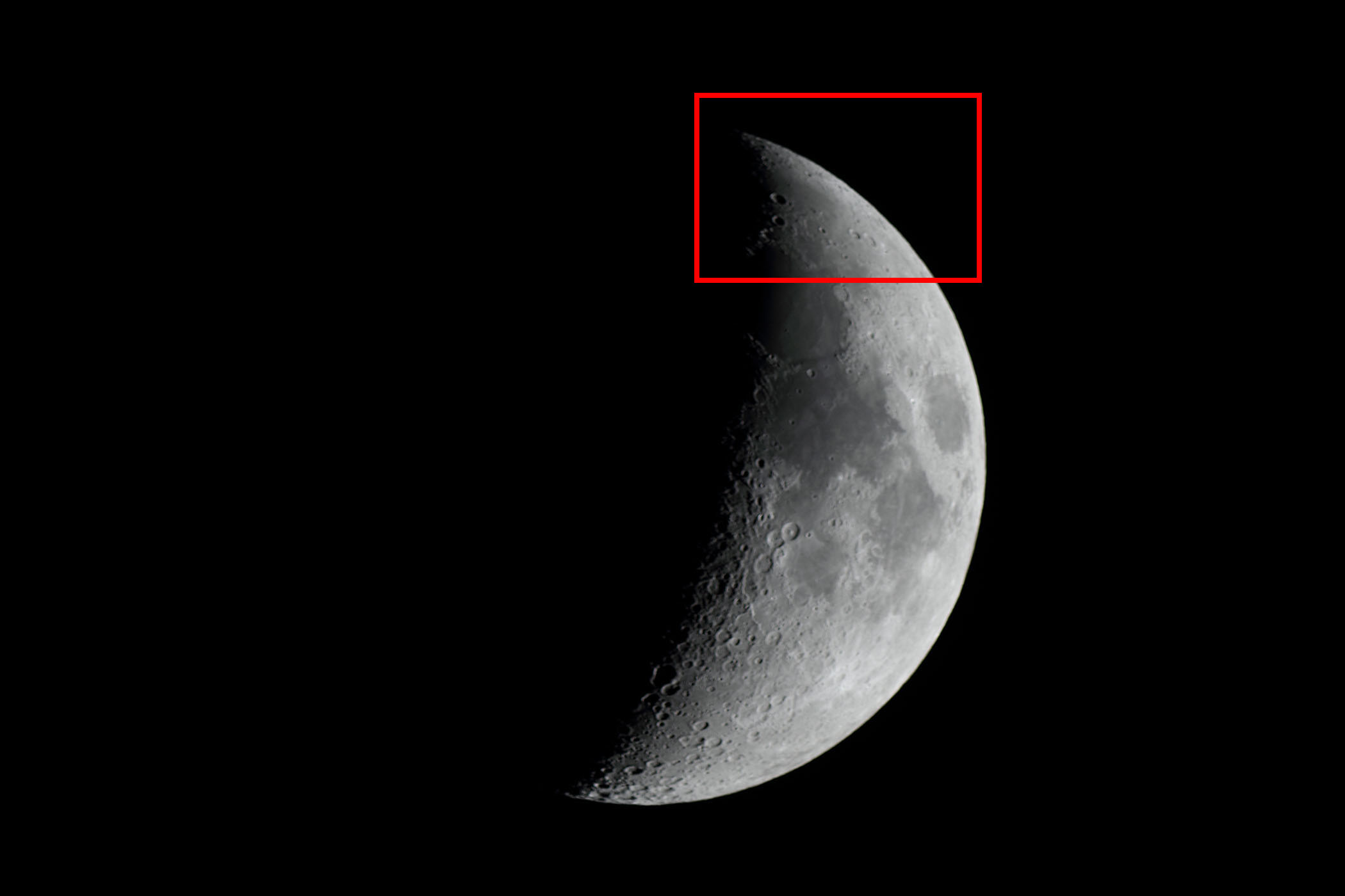 『月(月齢6.0)アリストテレス付近』(2026年2月23日)