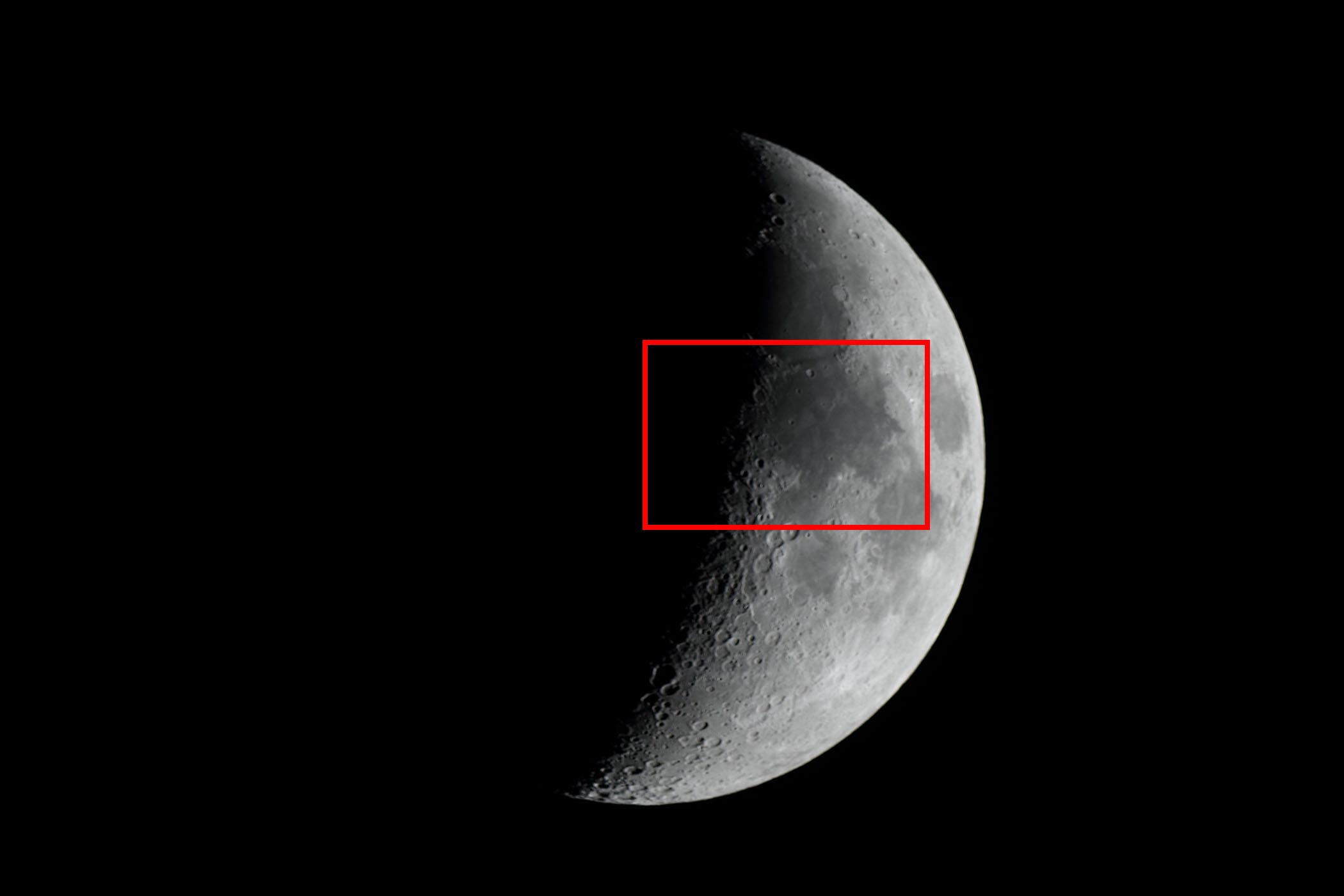 『月(月齢6.0)静かの海付近』(2026年2月23日)