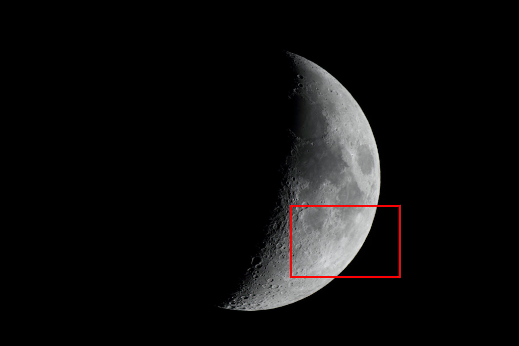 『月(月齢6.0)ラングレヌス付近』(2026年2月23日)